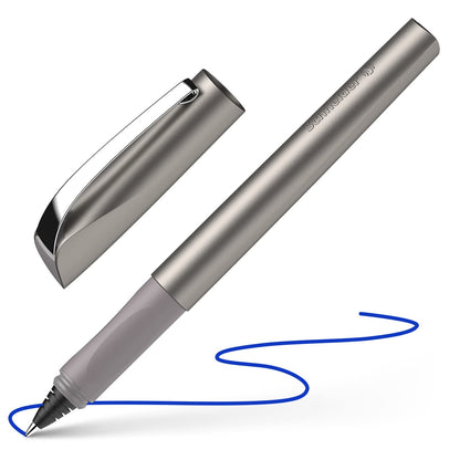 Schneider 186221 Ceod Shiny Tintenroller, Graphite & 6801 Tintenpatronen (Standard Patronen für Füller, nicht löschbar) schwarz, 100 Stück, 100 Stück (1er Pack