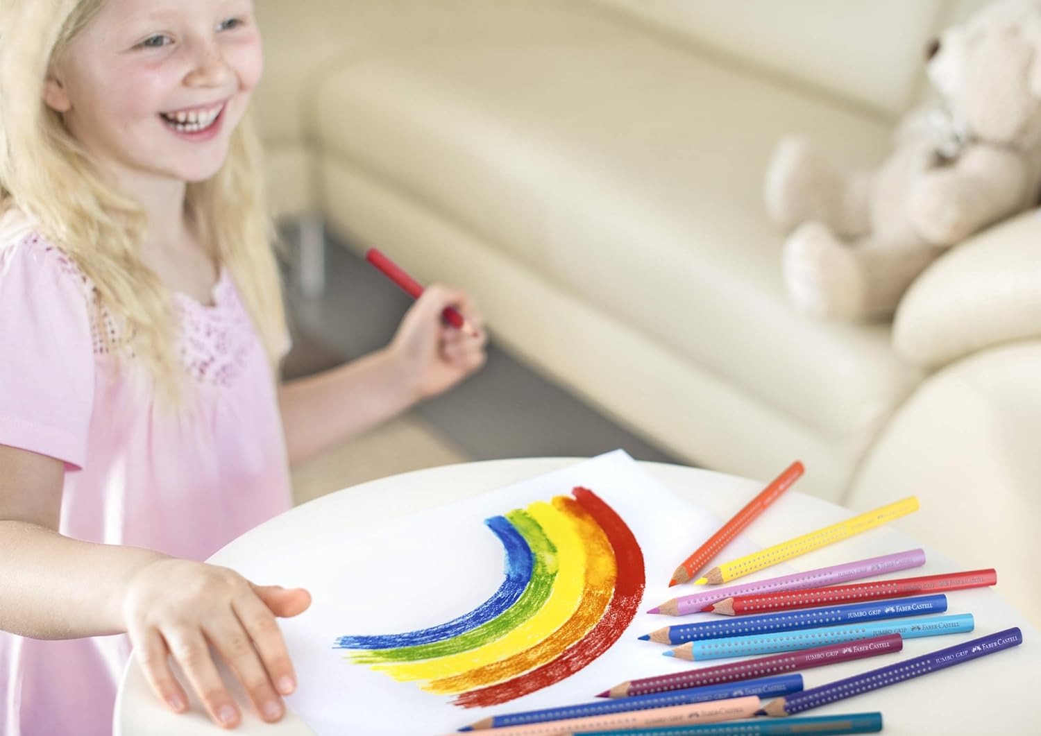 Faber-Castell Jumbo Grip Colouring Pencils White weiß