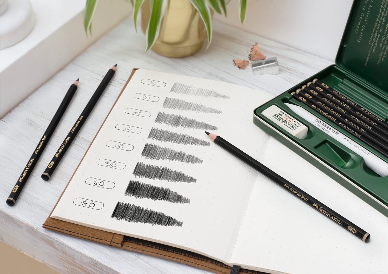 Faber-Castell Graphite Pencil Set Pitt Graphite Matt Tin of 11, FC115220