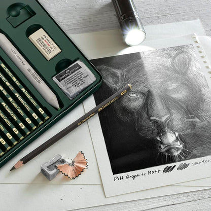 Faber-Castell 9000 & Pitt Graphite Matt Pencil Set, gray (115224