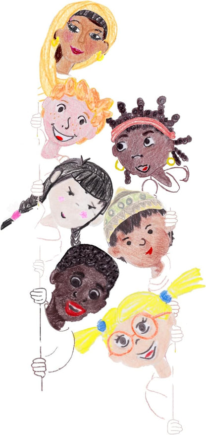 Faber-Castell 116511 - Bicolor Buntstifte Children of the World, verschiedene Hautfarben, skin tones