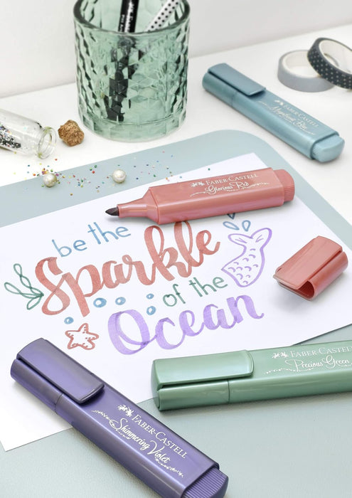 Faber-Castell 154647 - Textmarker TL 46, Metallic ice blue, 1 Stück