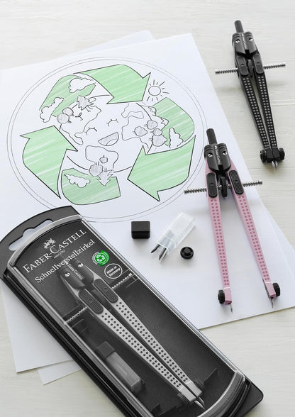 Faber-Castell Grip Quick-set Compass - Rose Shadows Grip 2021.