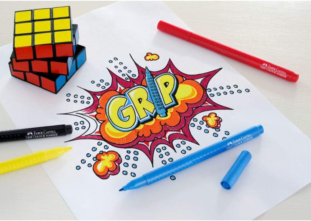 Faber-Castell Colour Grip Set of 12 + 2 Grip Colour Markers