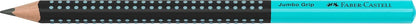 FABER-CASTELL 511912 Jumbo Grip Two Tone - Lápiz (HB, 1 unidad), color negro y turquesa