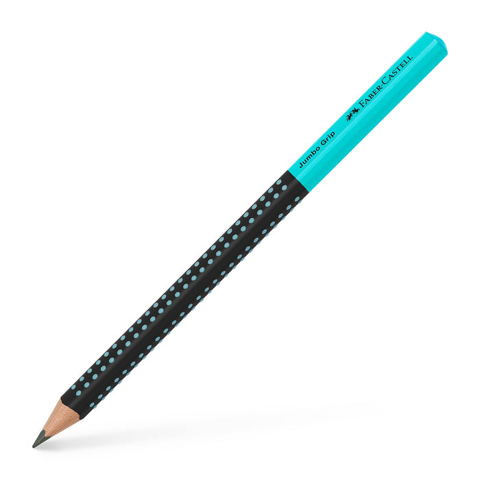 FABER-CASTELL 511912 Jumbo Grip Two Tone - Lápiz (HB, 1 unidad), color negro y turquesa