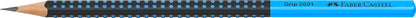Faber-Castell Graphite Pencil, Grip 2001 - Two Tone Black/Blue