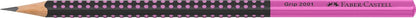 Faber-Castell Graphite Pencil, Grip 2001 - Two Tone Black/Pink