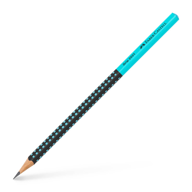 Faber-Castell Graphite Pencil, Grip 2001 - Two Tone Black/Turquoise, (517012