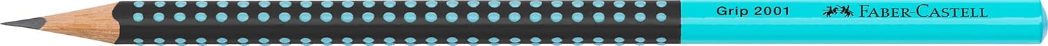 Faber-Castell Graphite Pencil, Grip 2001 - Two Tone Black/Turquoise, (517012