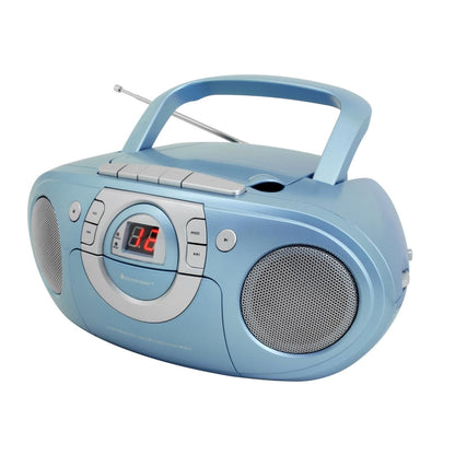 Soundmaster SCD5100BL CD Boombox with Cassetteplayer Blue