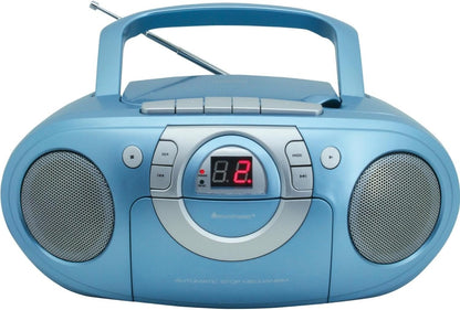Soundmaster SCD5100BL CD Boombox with Cassetteplayer Blue