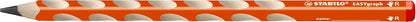 STABILO EASYgraph Ergonomic Triangular Pencil for Right-Handed Users, Orange, Single Pen, HB Hardness