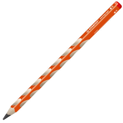 STABILO EASYgraph Ergonomic Triangular Pencil for Right-Handed Users, Orange, Single Pen, HB Hardness