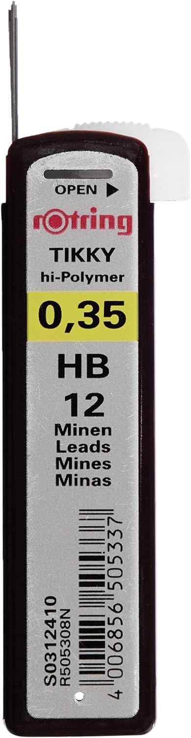 Rotring Refill 0.35 mm HB Leads for Mechanical Pencil