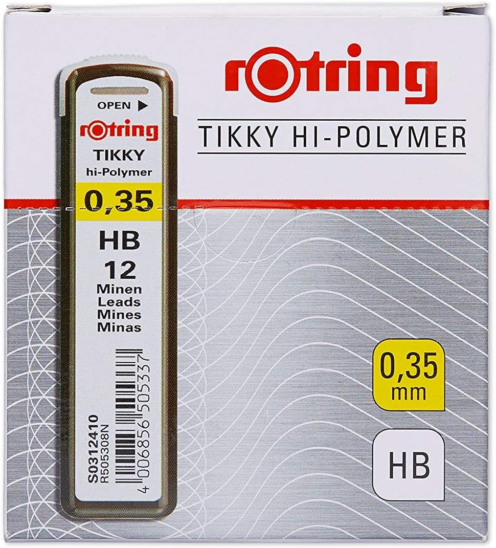 Rotring Refill 0.35 mm HB Leads for Mechanical Pencil