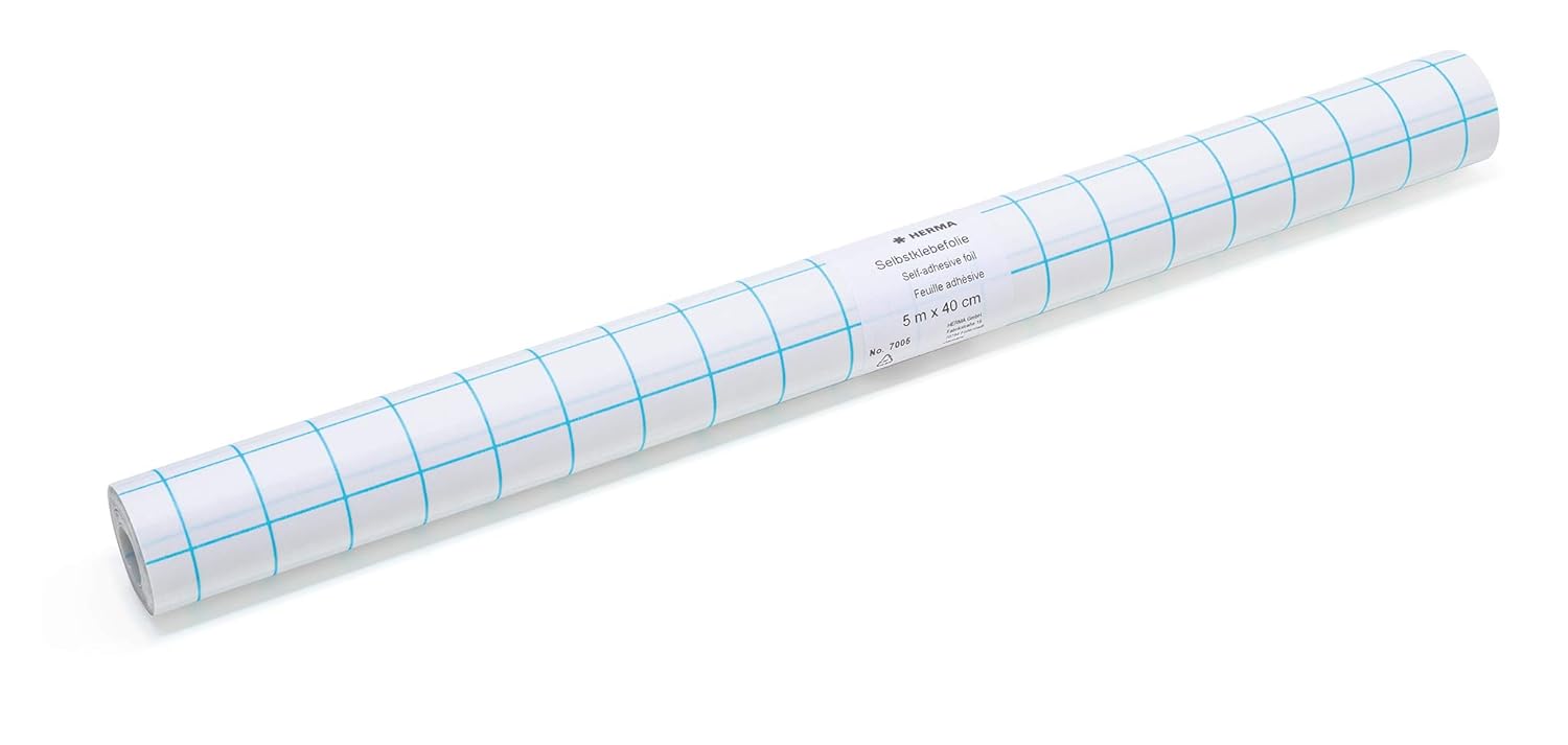 Herma – 7005 Adhesive Films, 1 roll 5 m x 40 cm, transparent, Glossy