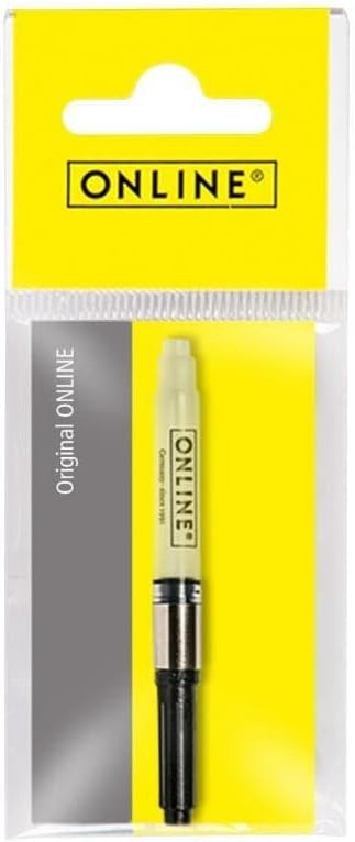 Online Schreibgerate ONLINE Standard Ink Converter │ Cartridge Converter Made of Synthetic Material │ fits Standard Fountain pens and Rollerball pens │ refillable,Black (Pack of 2