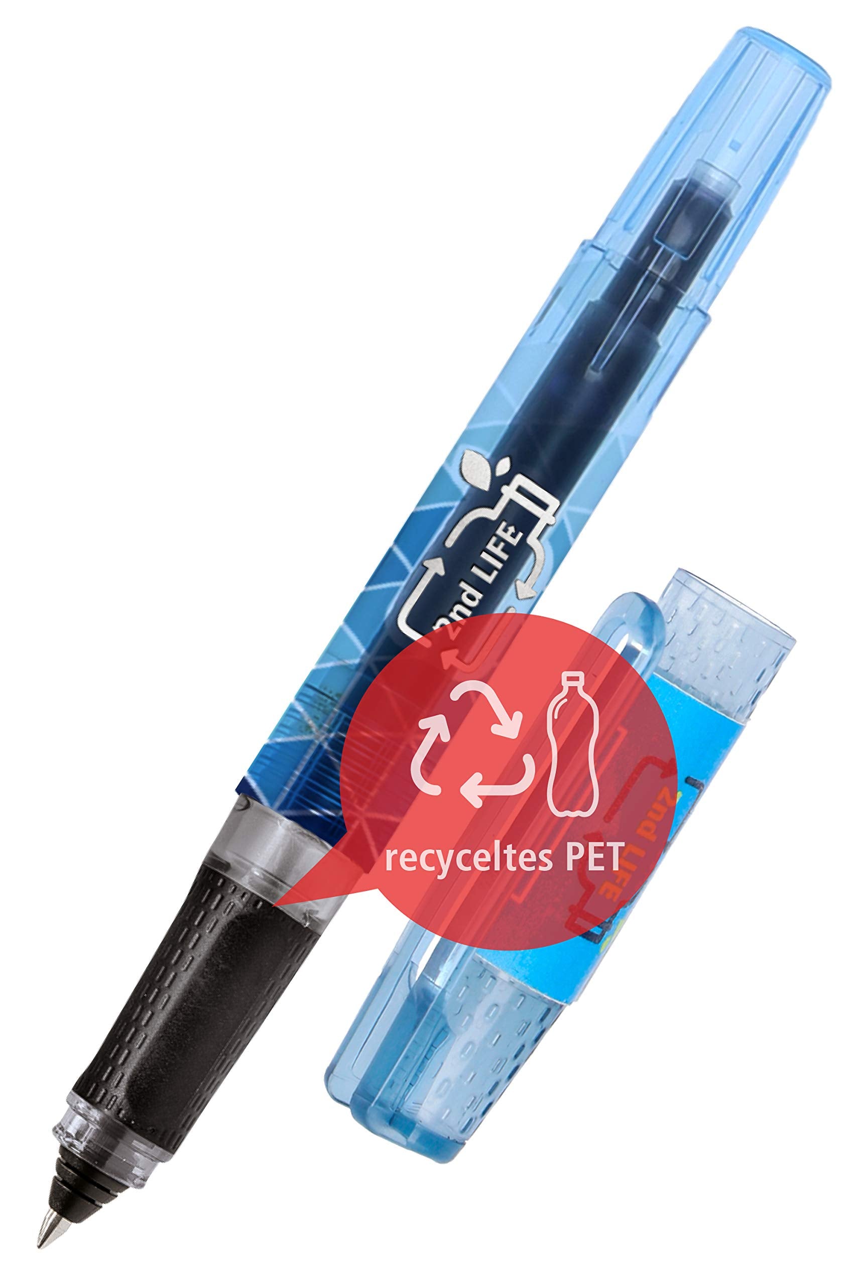 2nd LIFE ONLINE 54201/3D Ink Cartridge Rollerball Pen Recycled PET for a Clean Environment for Standard Ink Cartridges Including 1 Combination Cartridge