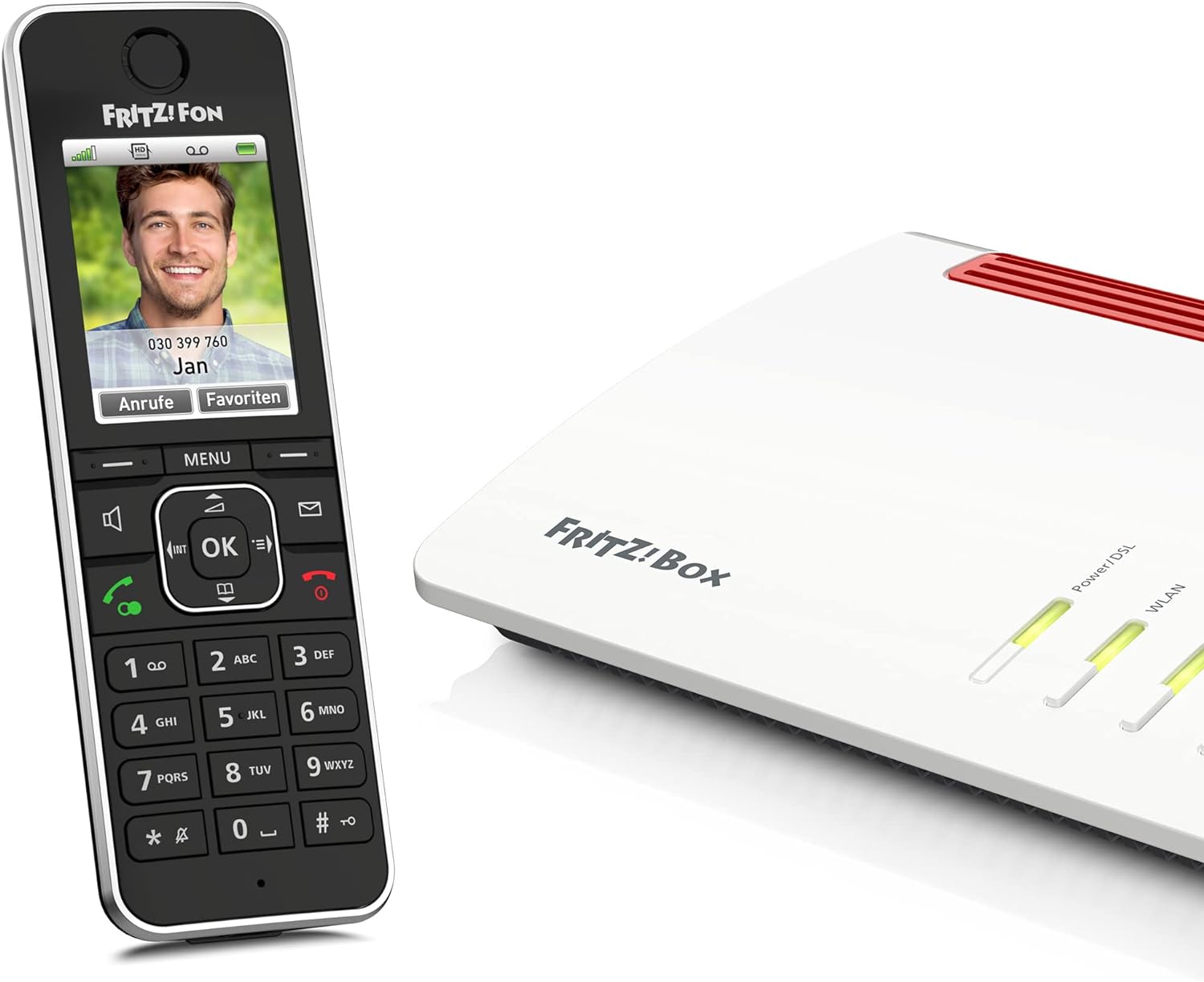 AVM FRITZ!Fon C6 Black DECT-Komforttelefon (hochwertiges Farbdisplay, HD-Telefonie, Internet-/Komfortdienste, Steuerung Fritz!Box-Funktionen) schwarz, deutschsprachige Version