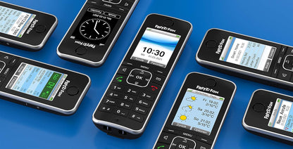 AVM FRITZ!Fon C6 Black DECT-Komforttelefon (hochwertiges Farbdisplay, HD-Telefonie, Internet-/Komfortdienste, Steuerung Fritz!Box-Funktionen) schwarz, deutschsprachige Version