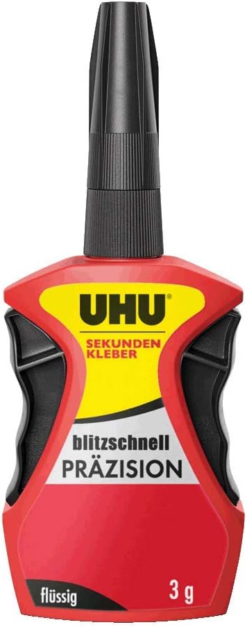 UHU Super glue in an instant, precision superglue in a dosing dispenser with"Easy Grip System" for particularly precise applications, 3 g Dispenser - 3 g