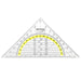 Westcott Set Square, Plastic, 14 cm, Transparent, Other Styles Available 1 Items 14 cm/ohne Griff