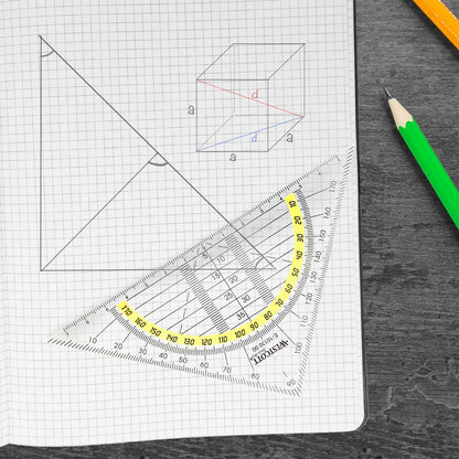Westcott Set Square, Plastic, 14 cm, Transparent, Other Styles Available 1 Items 14 cm/ohne Griff