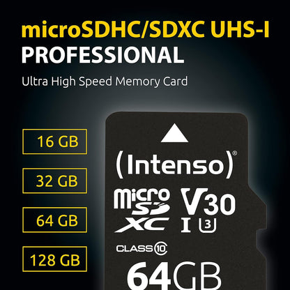 Intenso Speicherkarte microSDHC Professional 32 GB