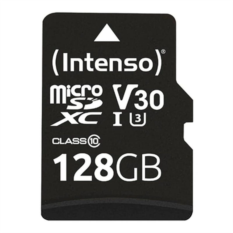 Intenso Professional Scheda di Memoria microSDXC da 128 GB Class 10, UHS-I U3, V30, fino a 100 MB/sec (con Adattatore SD), Nero