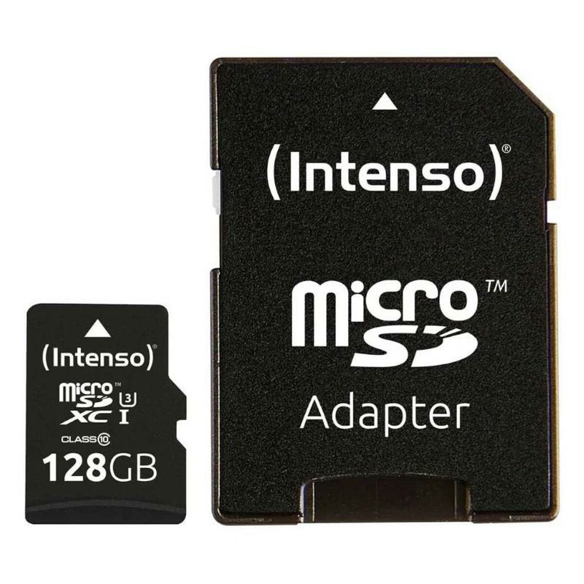 Intenso Professional Scheda di Memoria microSDXC da 128 GB Class 10, UHS-I U3, V30, fino a 100 MB/sec (con Adattatore SD), Nero
