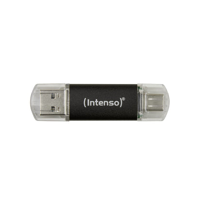 Intenso Twist Line 32 GB, Dual USB-Stick 3.2 Gen 1x1, USB-C und USB-A, 70MB/s, Anthrazit (Packung mit 3