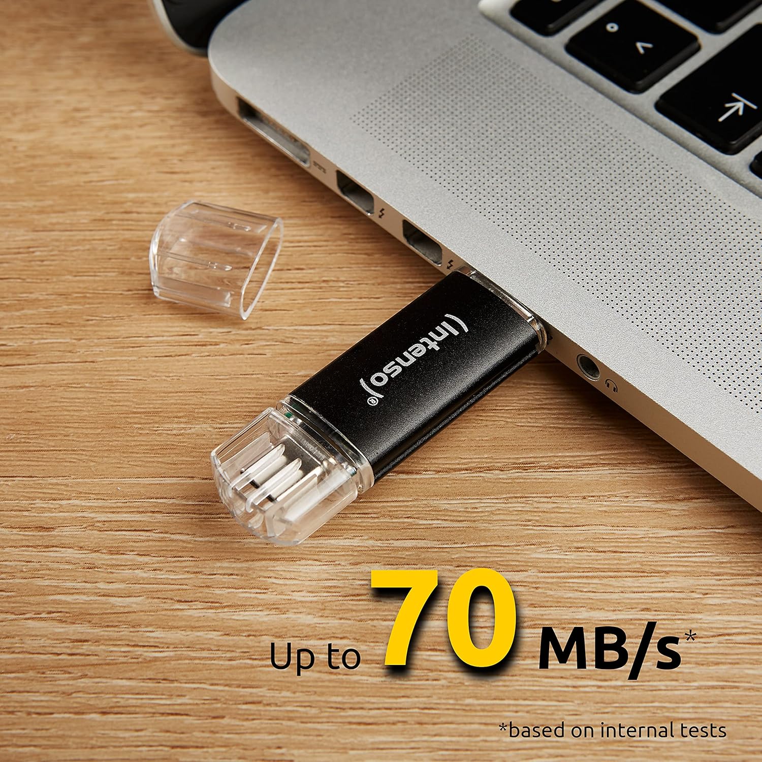 Intenso Twist Line 32 GB, Dual USB-Stick 3.2 Gen 1x1, USB-C und USB-A, 70MB/s, Anthrazit (Packung mit 3