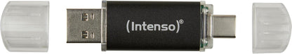 Intenso Twist Line 64 GB - Chiavetta USB Dual 3.2 Gen 1x1, USB-C e USB-A, 70 MB/s, antracite