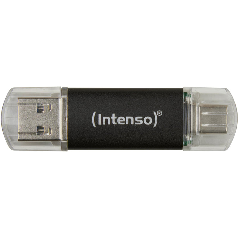Intenso Twist Line 64 GB - Chiavetta USB Dual 3.2 Gen 1x1, USB-C e USB-A, 70 MB/s, antracite