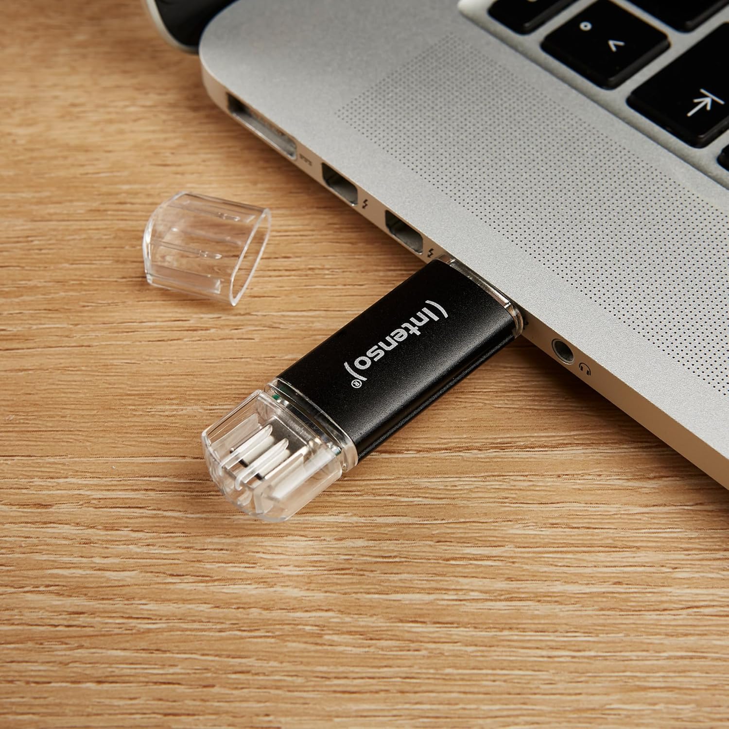 Intenso Twist Line 64 GB - Chiavetta USB Dual 3.2 Gen 1x1, USB-C e USB-A, 70 MB/s, antracite