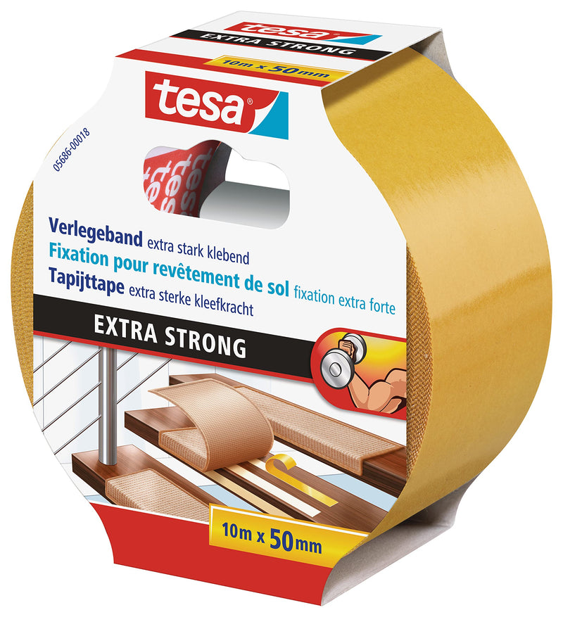 Tesa Flooring Tape Extra Strong Hold, 10m x 50mm 05686-00018-11