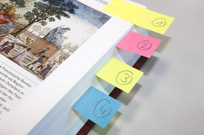 inFO Notes Pagemarker Mix, 4 Pads of 100 Sheets, 15 x 50 mm per Pad, Packed in an Environmentally Friendly Cardboard (Without Foil), FSC Certified Paper