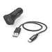hama Kfz-Ladekabel schwarz 1,0 m, 12 Watt
