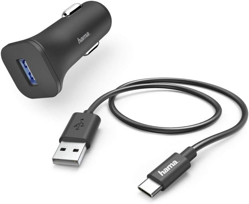 hama Kfz-Ladekabel schwarz 1,0 m, 12 Watt