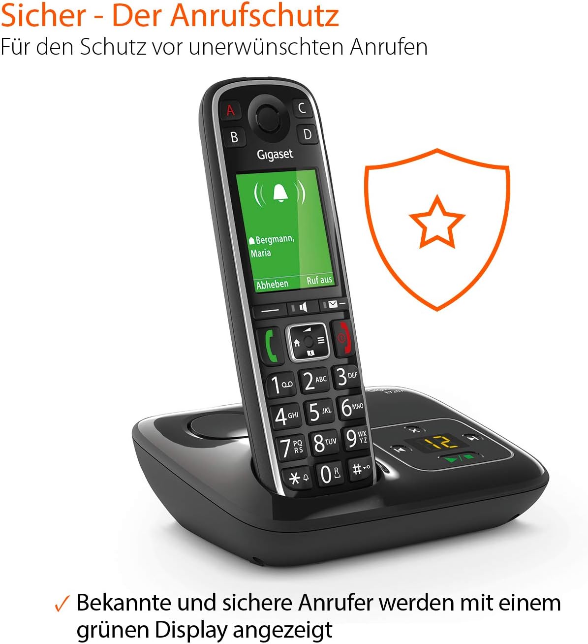 Gigaset E720A Schnurlostelefon mit Anrufbeantworte