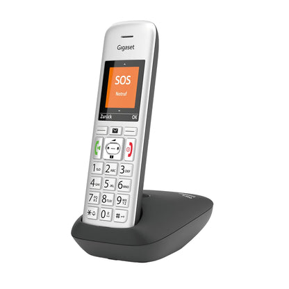 Gigaset E390 Schnurlostelefon silber-schwarz