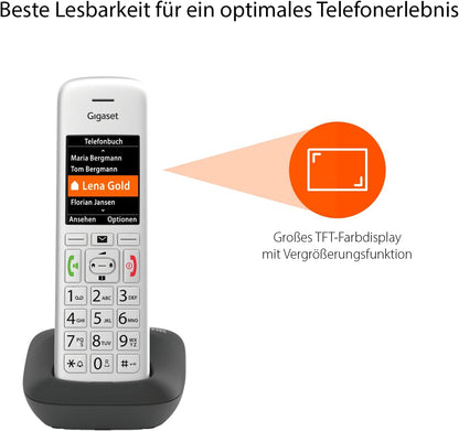Gigaset E390 Schnurlostelefon silber-schwarz