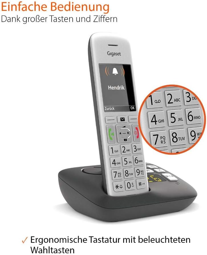 Gigaset E390A Schnurlostelefon mit Anrufbeantworte