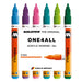 Molotow One4All 127HS Acryl Marker Basic-Set 2 (2,0 mm Strichstärke, hochdeckend und permanent, UV-beständig, für fast alle Untergründe) 6 Stück sortiert