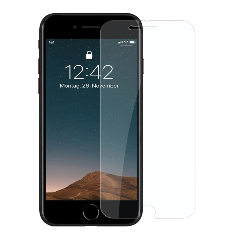 Woodcessories - Screen Protector compatible with iPhone SE 2020/8 / 7/6(s) - 2.5D Premium Tempered Glass, Clear 2.5D protective glass