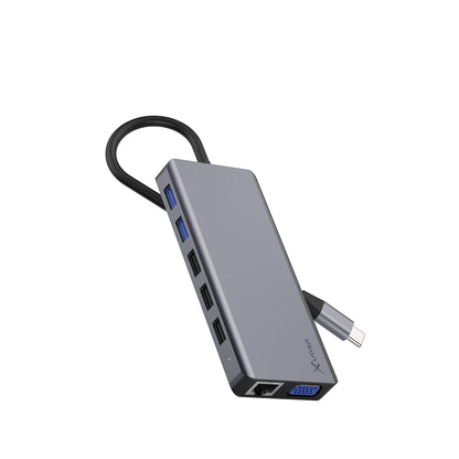 XLayer USB 3.0 Typ-C Hub 13-in-1 Grey