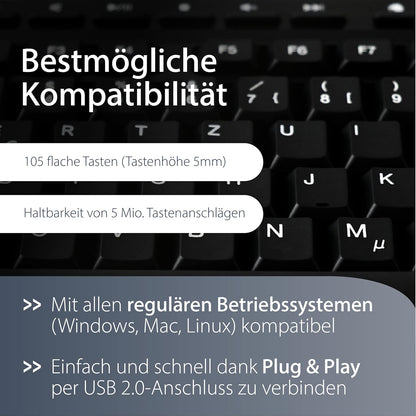 MediaRange kabelgebundene Tastatur, QWERTZ
