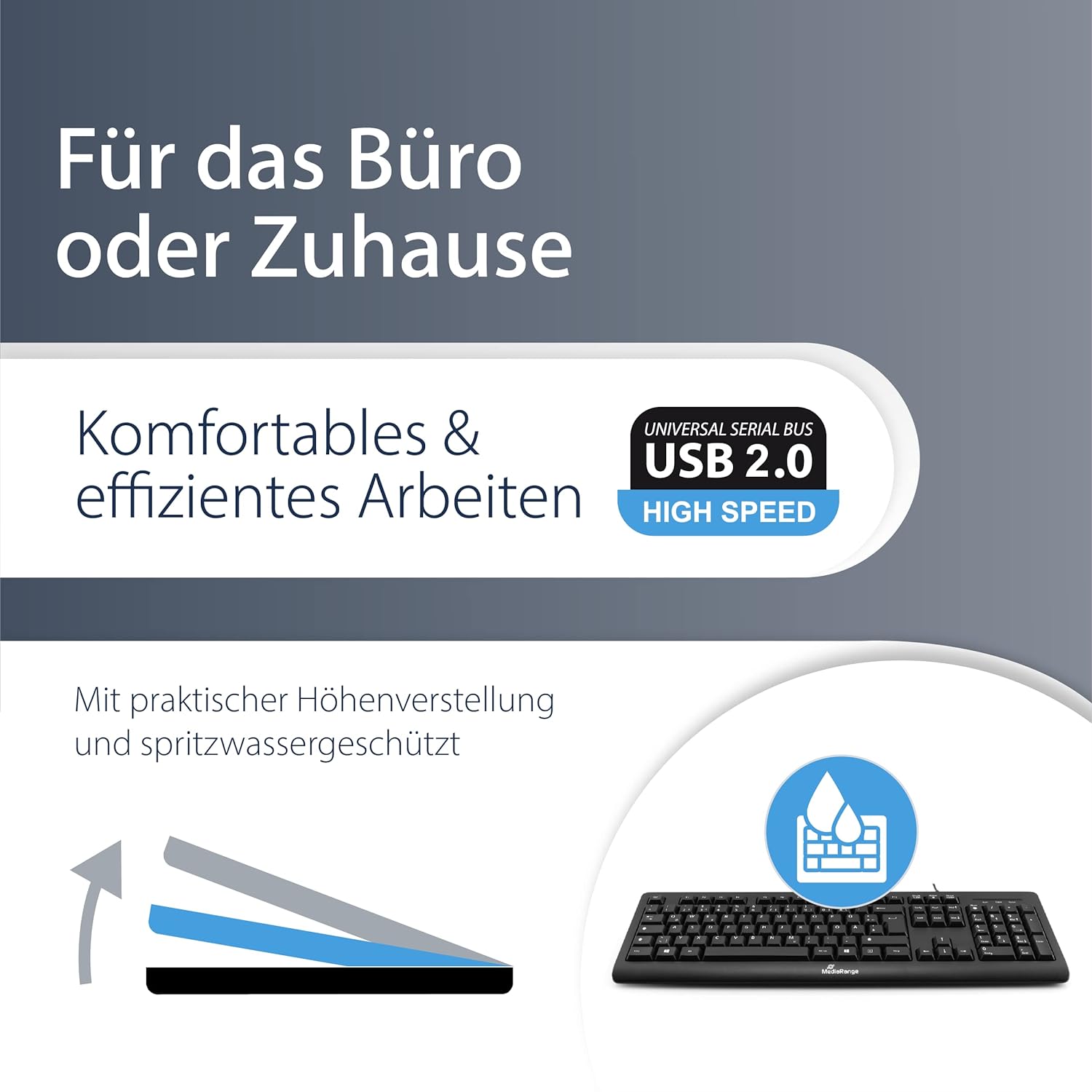 MediaRange kabelgebundene Tastatur, QWERTZ