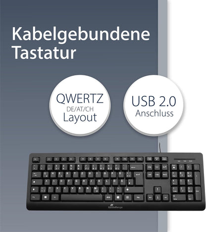 MediaRange kabelgebundene Tastatur, QWERTZ